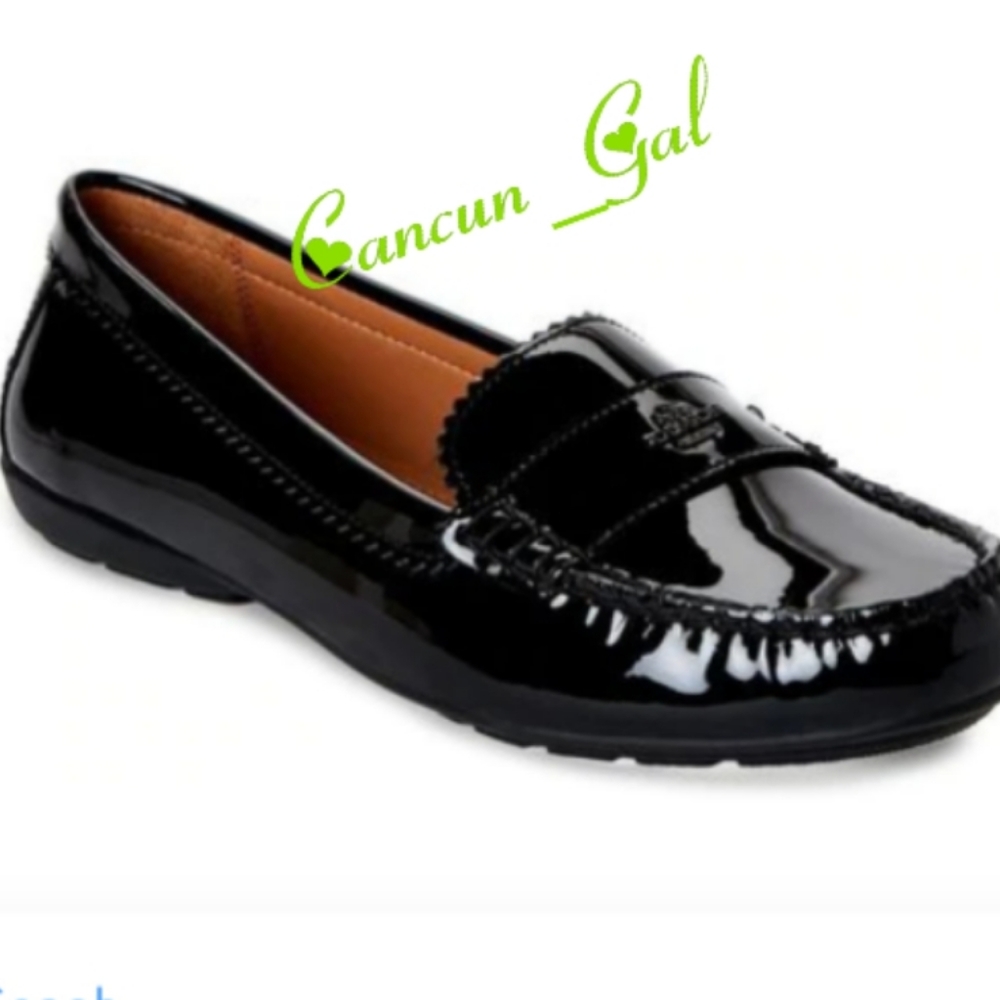 Coach patent leather loafers